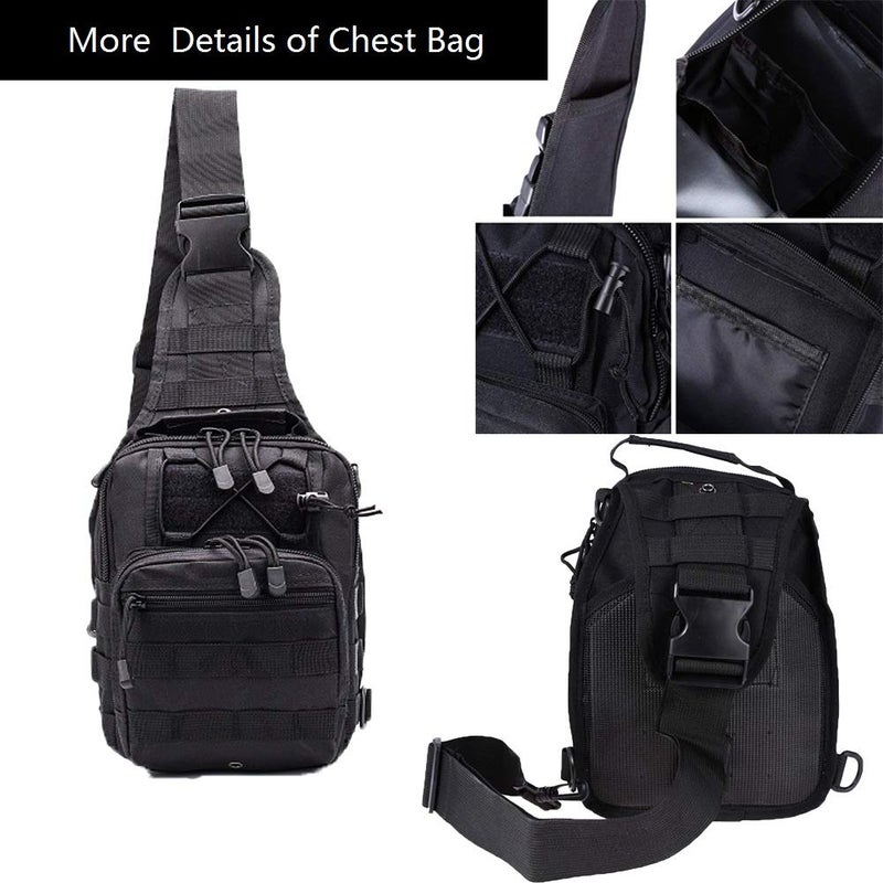 Esbuy Tactical Backpack Outdoor Shoulder Bag Satchel Sling Chest Packs Daypacks - Image 3
